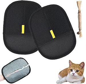 2/5x Pet Grooming Gloves with Static Dusting Brush – Groom, Massage & Remove Hair Effortlessly