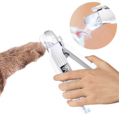 PawPerfect™ 2-in-1 Electric Pet Nail Trimmer & Grinder – LED Light Grooming for Dogs & Cats