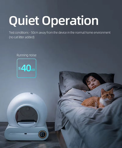 Tonepie 65L Automatic Smart Cat Litter Box – Self-Cleaning, App-Controlled, Fully Enclosed