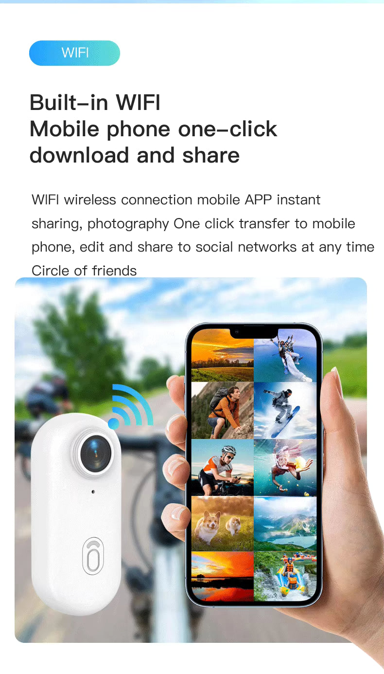 LifeShot™ Pocket 4K Mini Action Camera – Magnetic, Waterproof & Wearable