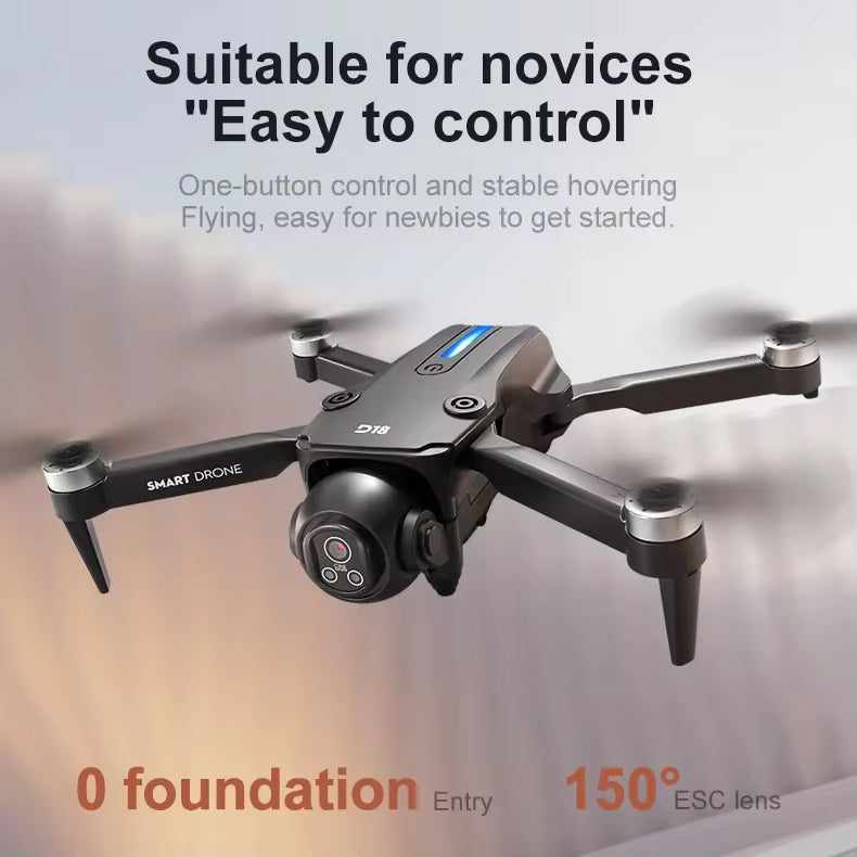 Lenovo D18 8K HD Quadcopter Drone – Dual Camera, GPS, Obstacle Avoidance, 5G WiFi
