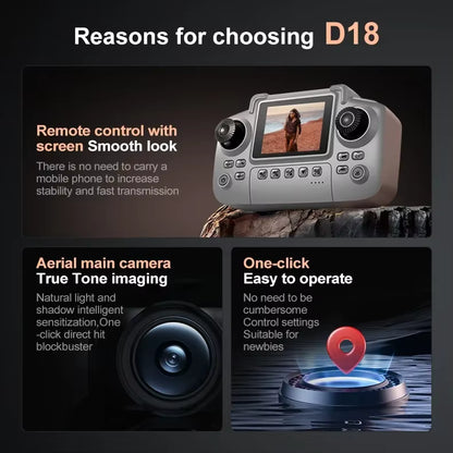 Lenovo D18 8K HD Quadcopter Drone – Dual Camera, GPS, Obstacle Avoidance, 5G WiFi