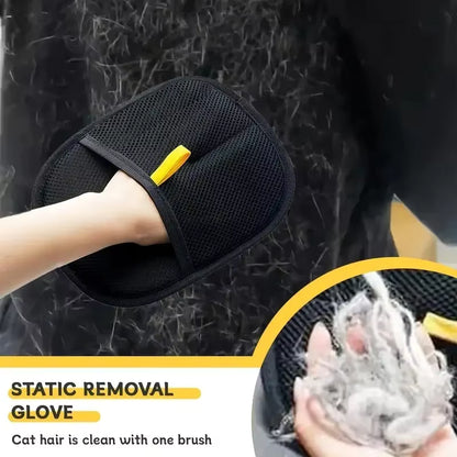 2/5x Pet Grooming Gloves with Static Dusting Brush – Groom, Massage & Remove Hair Effortlessly