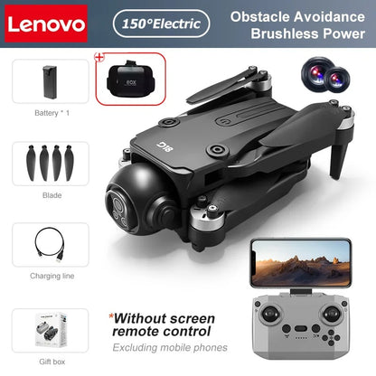 Lenovo D18 8K HD Quadcopter Drone – Dual Camera, GPS, Obstacle Avoidance, 5G WiFi