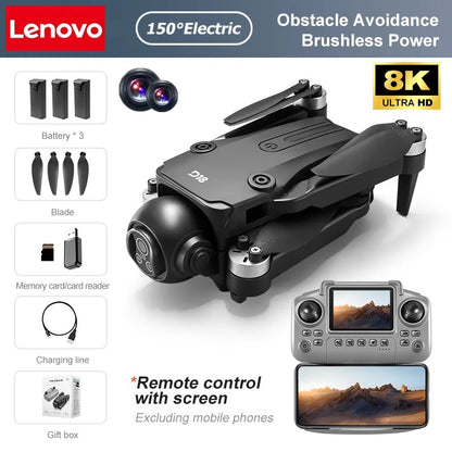 Lenovo D18 8K HD Quadcopter Drone – Dual Camera, GPS, Obstacle Avoidance, 5G WiFi