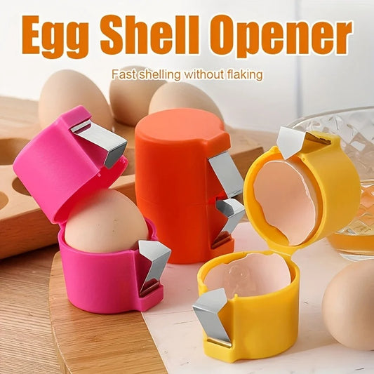 3x Stainless Steel Eggshell Separator – Quick & Clean Egg Peeler for Effortless Kitchen Prep