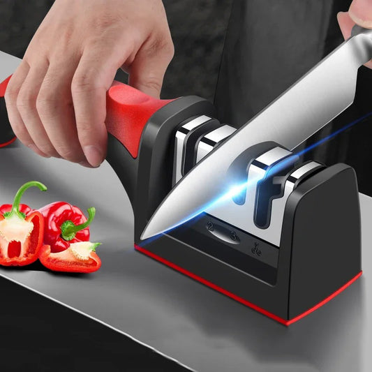 EdgeMaster™ 3-Stage Knife Sharpener – Precision 3-Segment Sharpening for All Kitchen Knives