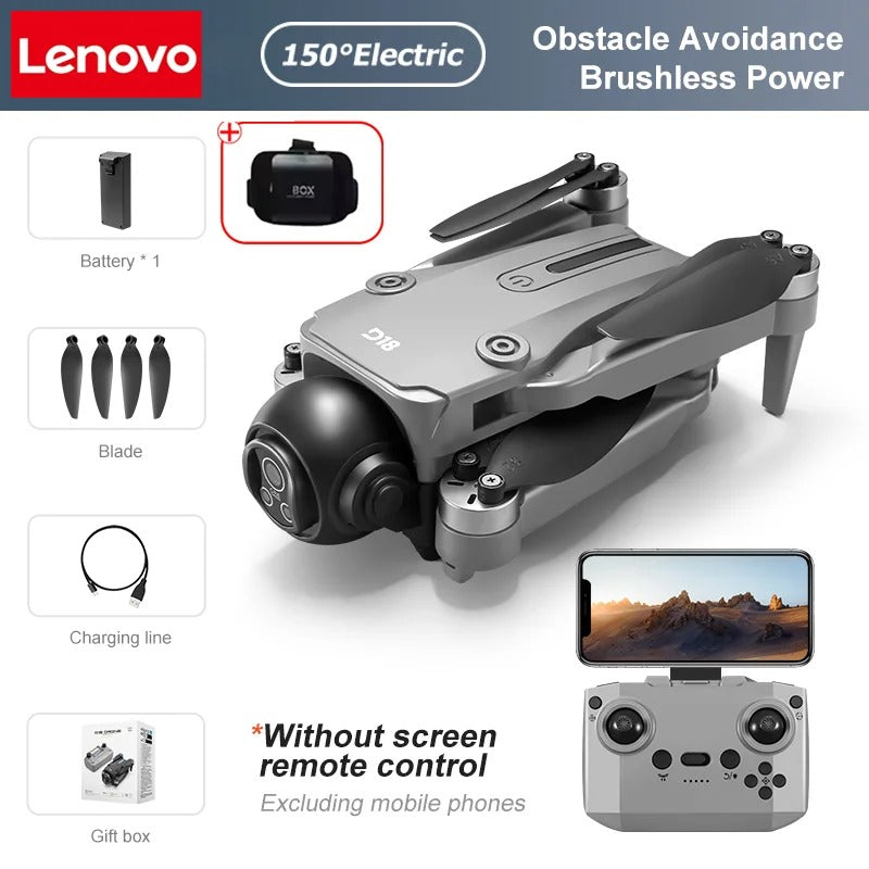 Lenovo D18 8K HD Quadcopter Drone – Dual Camera, GPS, Obstacle Avoidance, 5G WiFi