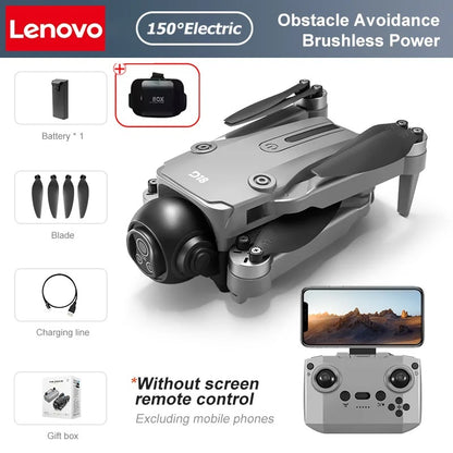 Lenovo D18 8K HD Quadcopter Drone – Dual Camera, GPS, Obstacle Avoidance, 5G WiFi