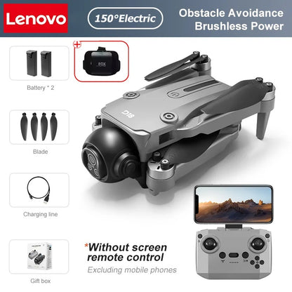 Lenovo D18 8K HD Quadcopter Drone – Dual Camera, GPS, Obstacle Avoidance, 5G WiFi