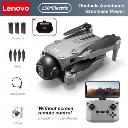 Lenovo D18 8K HD Quadcopter Drone – Dual Camera, GPS, Obstacle Avoidance, 5G WiFi