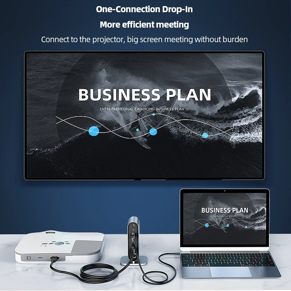 UltraHub™ 12-in-1 USB-C Docking Station – Power, Connect, & Expand Your Workspace