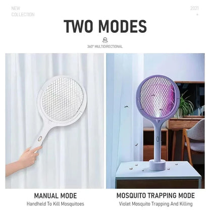 ZapGuard™ 5-in-1 Electric Mosquito Swatter – 3500V USB Rechargeable | Lamp, Trap, Handheld & Wall-Mounted Bug Killer