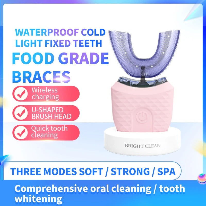 Sonic U-Shaped Electric Toothbrush – 360° Hands-Free Whitening & Cleaning