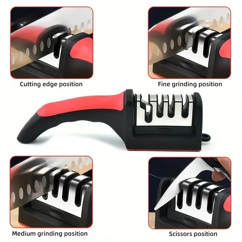 EdgeMaster™ 3-Stage Knife Sharpener – Precision 3-Segment Sharpening for All Kitchen Knives