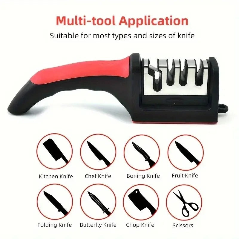 EdgeMaster™ 3-Stage Knife Sharpener – Precision 3-Segment Sharpening for All Kitchen Knives