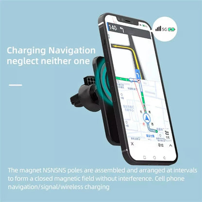 DriveMag™ 30W Magnetic Wireless Car Charger – Fast Qi Charging & 360° Adjustable Mount
