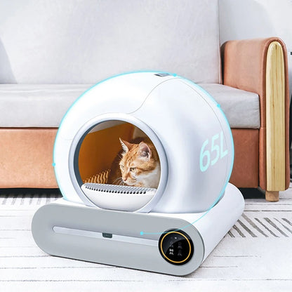 Tonepie 65L Automatic Smart Cat Litter Box – Self-Cleaning, App-Controlled, Fully Enclosed