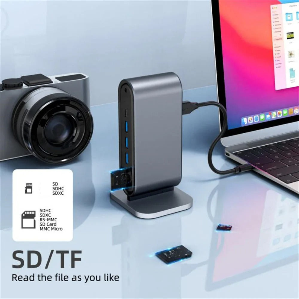 UltraHub™ 12-in-1 USB-C Docking Station – Power, Connect, & Expand Your Workspace