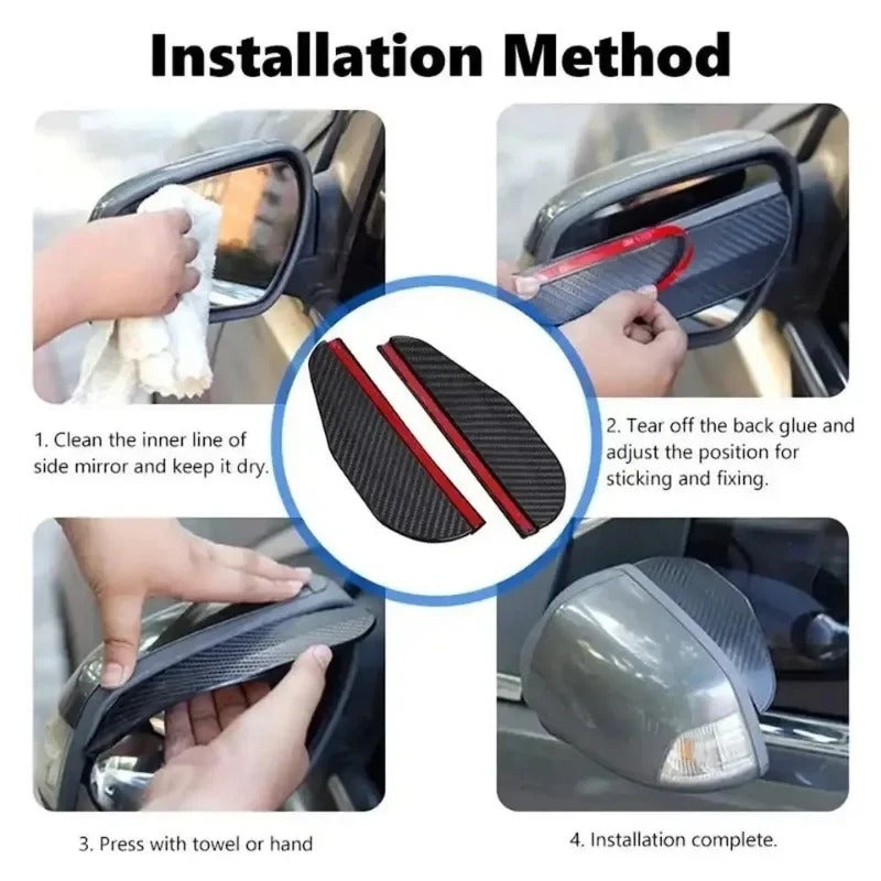 ClearView™ Car Rearview Mirror Rain Eyebrows – Keep Your Vision Clear in Rain & Snow