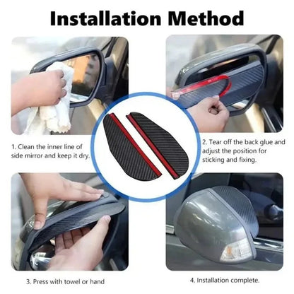 ClearView™ Car Rearview Mirror Rain Eyebrows – Keep Your Vision Clear in Rain & Snow