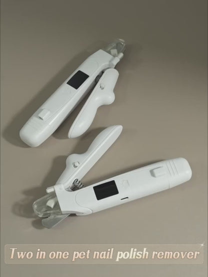 PawPerfect™ 2-in-1 Electric Pet Nail Trimmer & Grinder – LED Light Grooming for Dogs & Cats